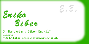 eniko biber business card